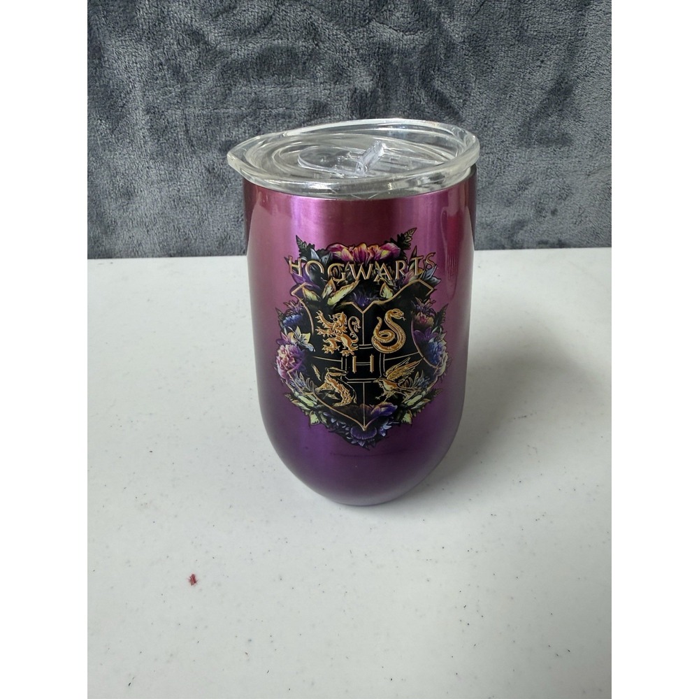 Spoontiques Harry Potter Hogwarts Floral Crest Stainless Steel Tumbler 16 Oz